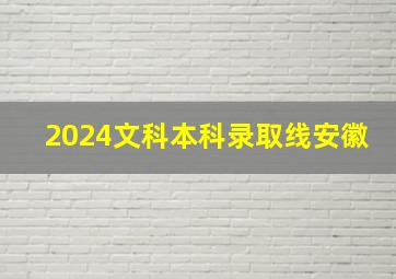 2024文科本科录取线安徽