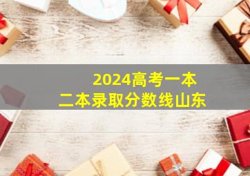 2024高考一本二本录取分数线山东