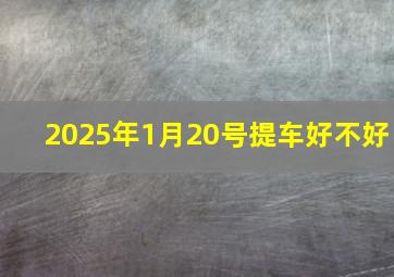 2025年1月20号提车好不好