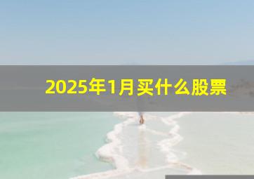 2025年1月买什么股票