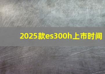 2025款es300h上市时间