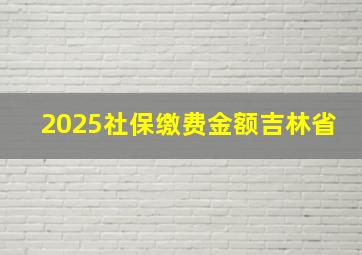 2025社保缴费金额吉林省