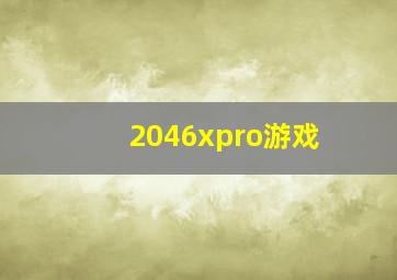 2046xpro游戏