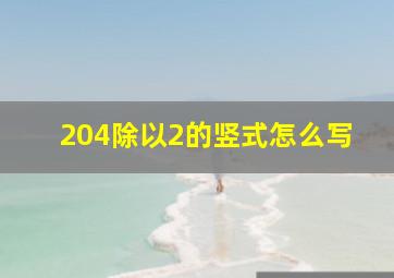 204除以2的竖式怎么写