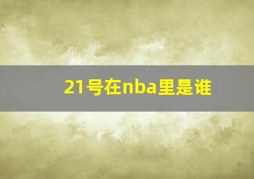 21号在nba里是谁