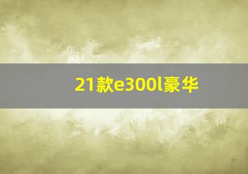 21款e300l豪华