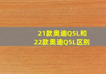 21款奥迪Q5L和22款奥迪Q5L区别