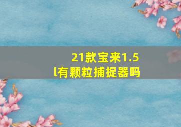 21款宝来1.5l有颗粒捕捉器吗