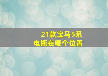 21款宝马5系电瓶在哪个位置