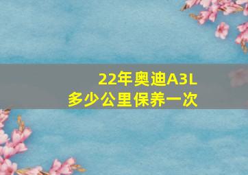 22年奥迪A3L多少公里保养一次