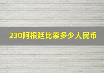 230阿根廷比索多少人民币