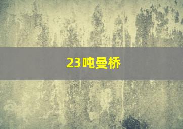 23吨曼桥