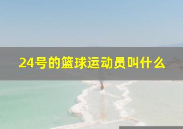 24号的篮球运动员叫什么