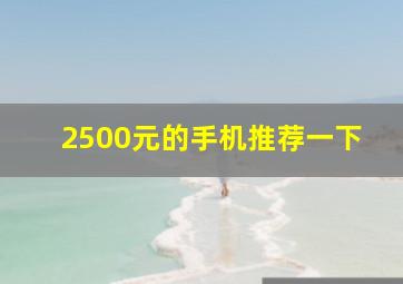 2500元的手机推荐一下