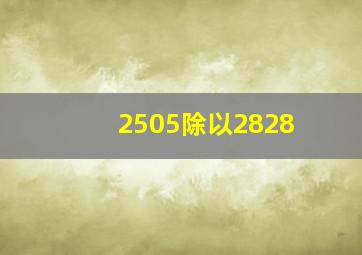 2505除以2828