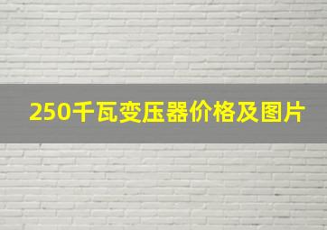 250千瓦变压器价格及图片