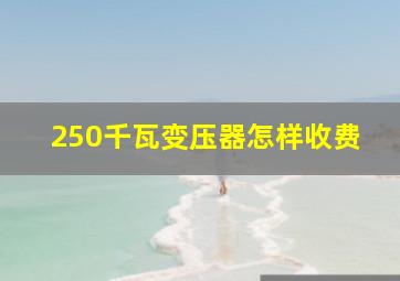 250千瓦变压器怎样收费