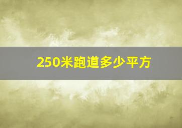 250米跑道多少平方