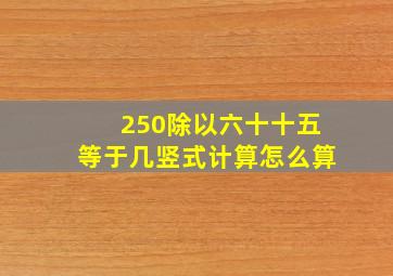 250除以六十十五等于几竖式计算怎么算