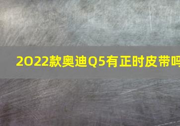 2O22款奥迪Q5有正时皮带吗