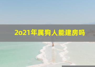 2o21年属狗人能建房吗