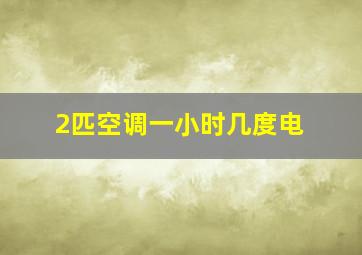 2匹空调一小时几度电