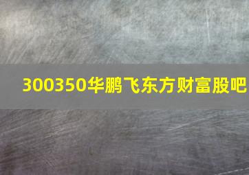 300350华鹏飞东方财富股吧