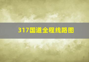 317国道全程线路图