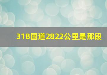 318国道2822公里是那段