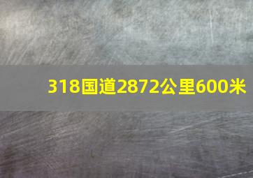 318国道2872公里600米