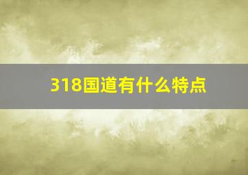 318国道有什么特点