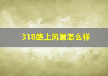 318路上风景怎么样