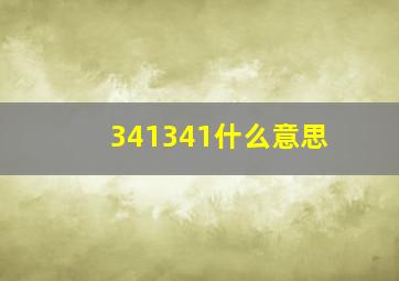 341341什么意思