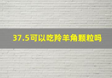 37.5可以吃羚羊角颗粒吗