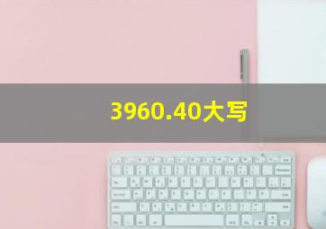 3960.40大写