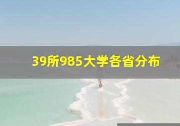 39所985大学各省分布