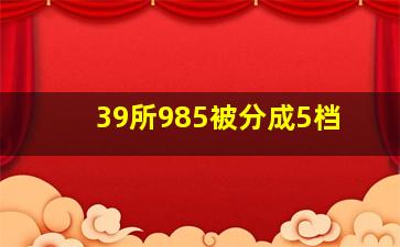 39所985被分成5档