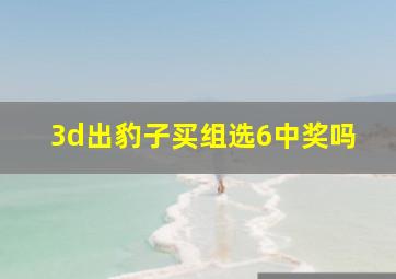 3d出豹子买组选6中奖吗