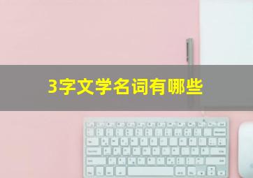 3字文学名词有哪些