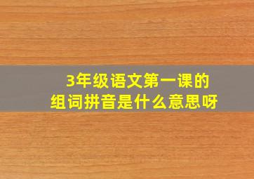 3年级语文第一课的组词拼音是什么意思呀