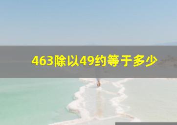 463除以49约等于多少