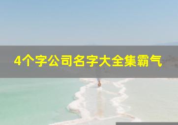 4个字公司名字大全集霸气