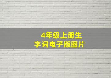 4年级上册生字词电子版图片