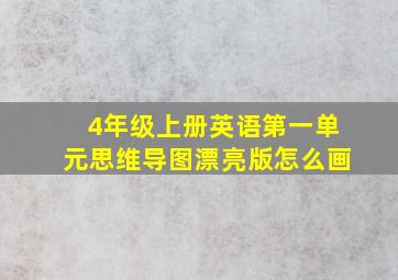 4年级上册英语第一单元思维导图漂亮版怎么画