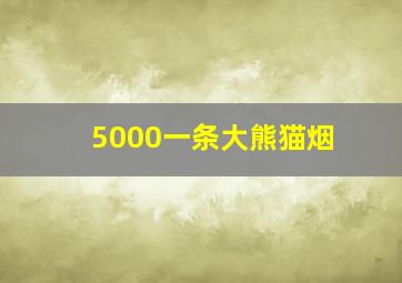 5000一条大熊猫烟