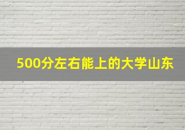 500分左右能上的大学山东