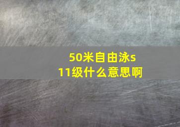 50米自由泳s11级什么意思啊