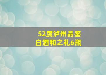 52度泸州品鉴白酒和之礼6瓶