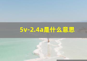 5v-2.4a是什么意思