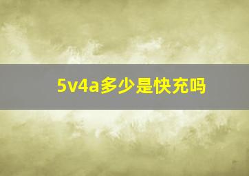 5v4a多少是快充吗